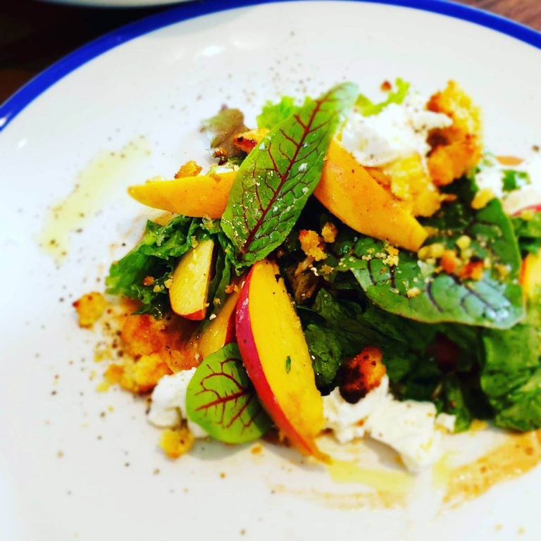 Beautiful Bennett Peach Salad. 